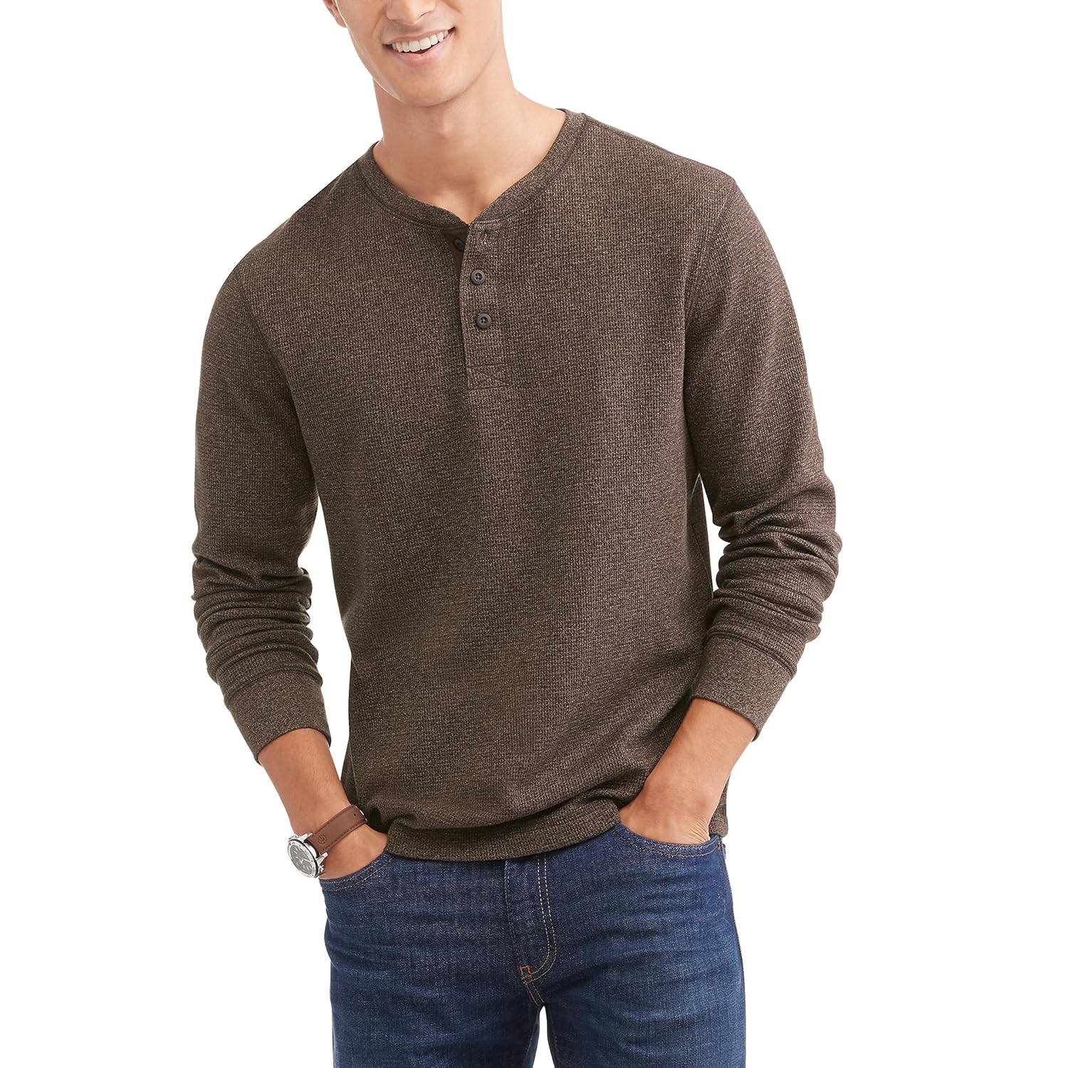 faded glory men's henley tee