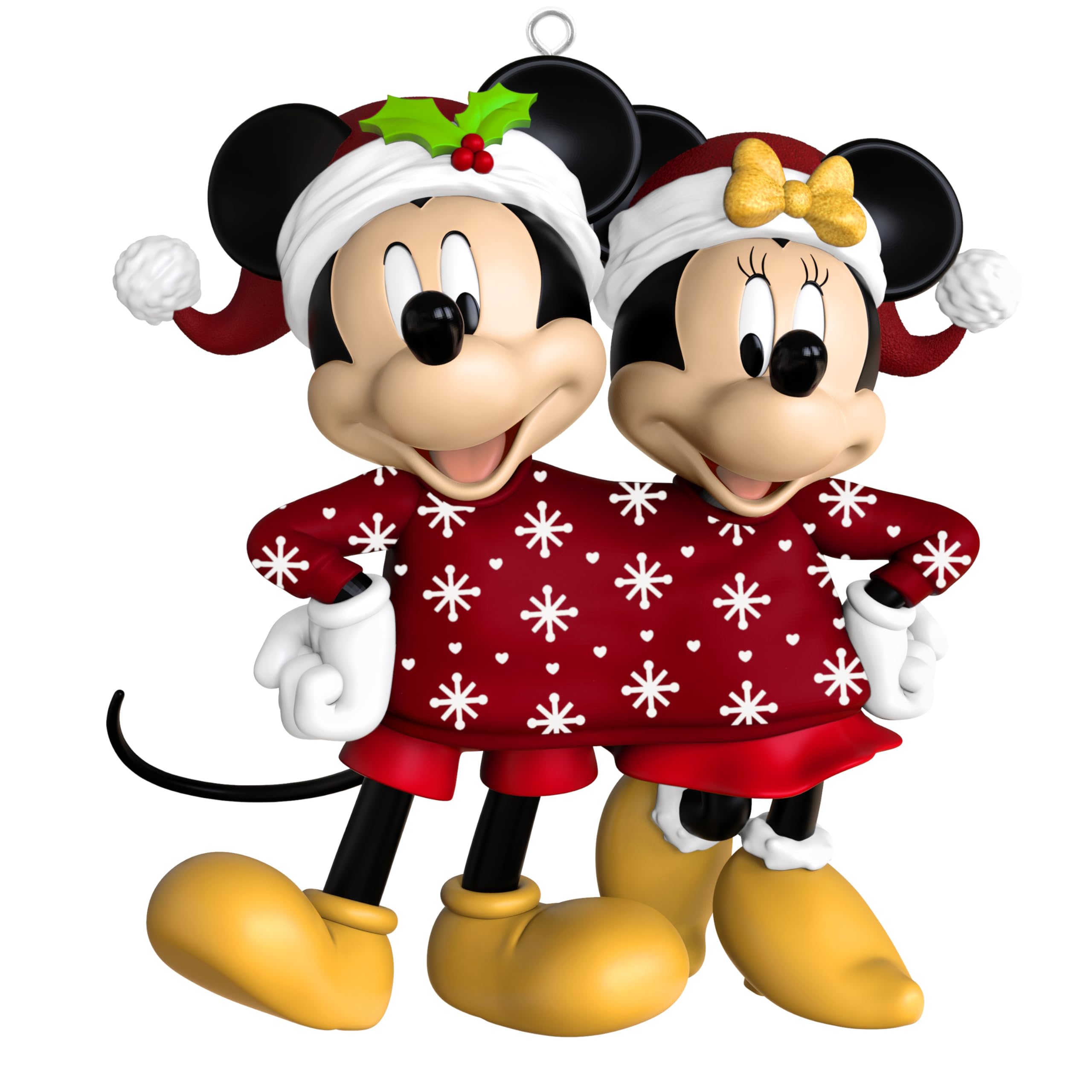 Hallmark Keepsake Christmas Ornament 2025, Disney Mickey and Minnie Sweater-Sharing Sweethearts, Gifts for Disney Fans