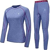 Little Donkey Andy Women's Thermal Underwear Sets Lightweight Warm Base Layers Quick Dry Wicking Top and Bottom for Winter