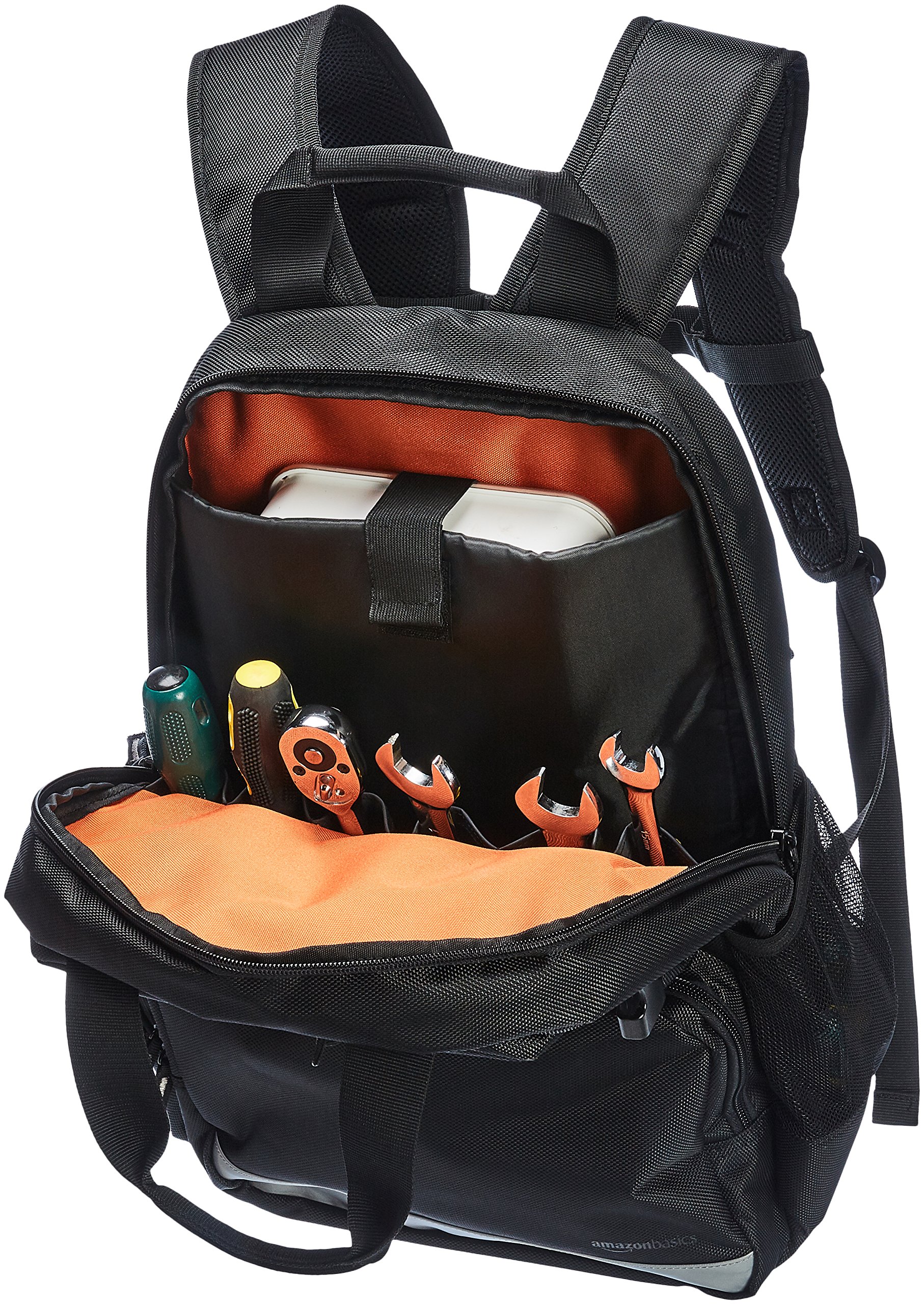AmazonBasics Tool Bag Backpack 23Pocket with 3Pocket Front