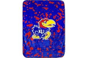 College Covers Everything Comfy Kansas Jayhawks Soft and Warm Huge Raschel Throw Blanket, 86" x 63"