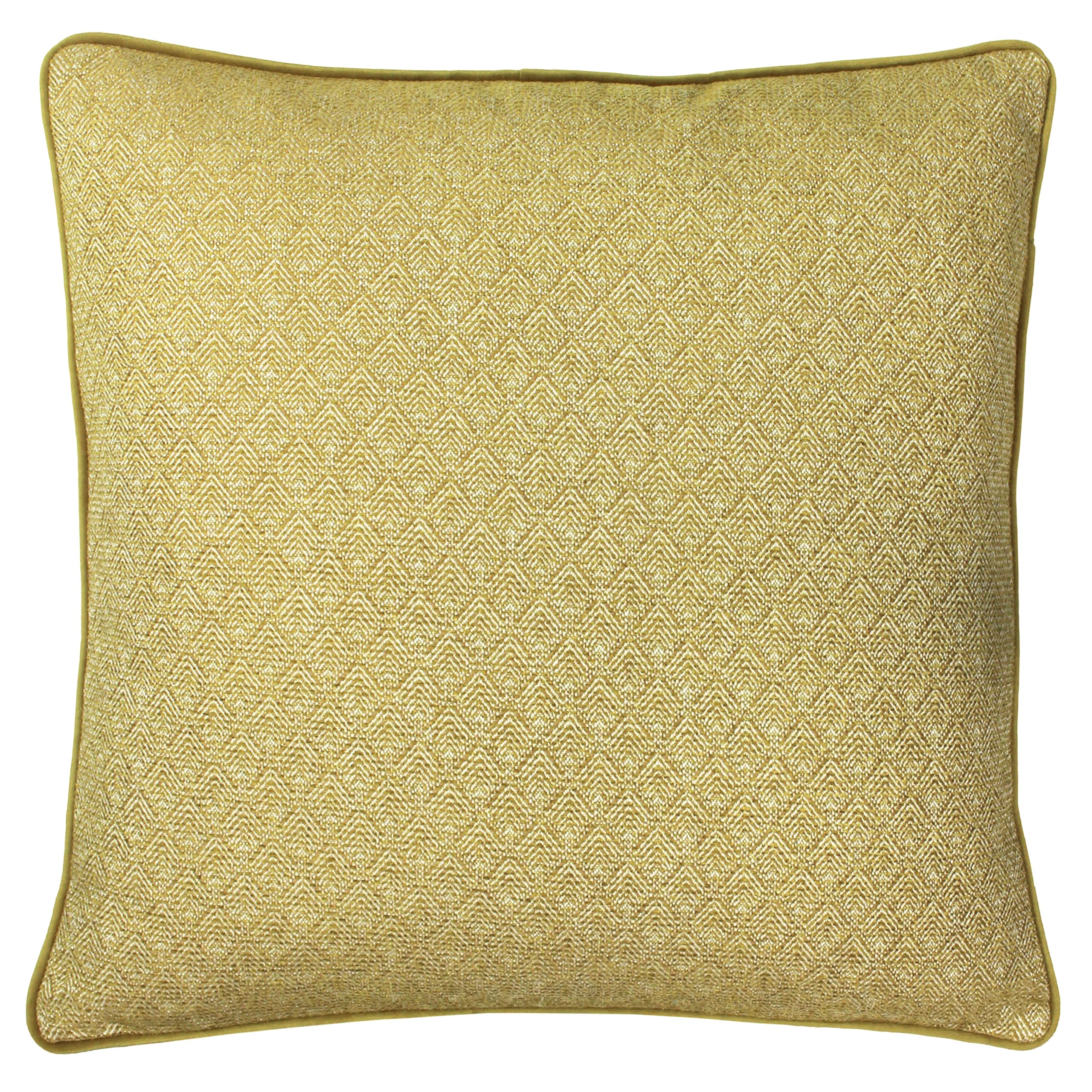 Paoletti Blenheim Feather Filled Cushion, Viscose, Polyester, Linen, Ochre