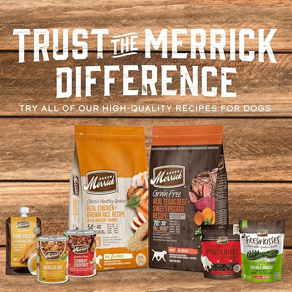 MERRICK SLOW-COOKED BBQ PREMIUM HEALTHY REAL MEAT GRAIN FREE CANNED DOG FOOD, TEXAS STYLE WITH BRAISED BEEF – (PACK OF 12) 12.7 OZ. CANS