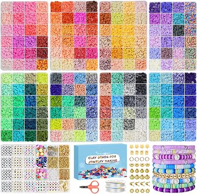Fournine 31000Pcs Clay Beads Kit 192 Colours Bead Jewelry Making Kids