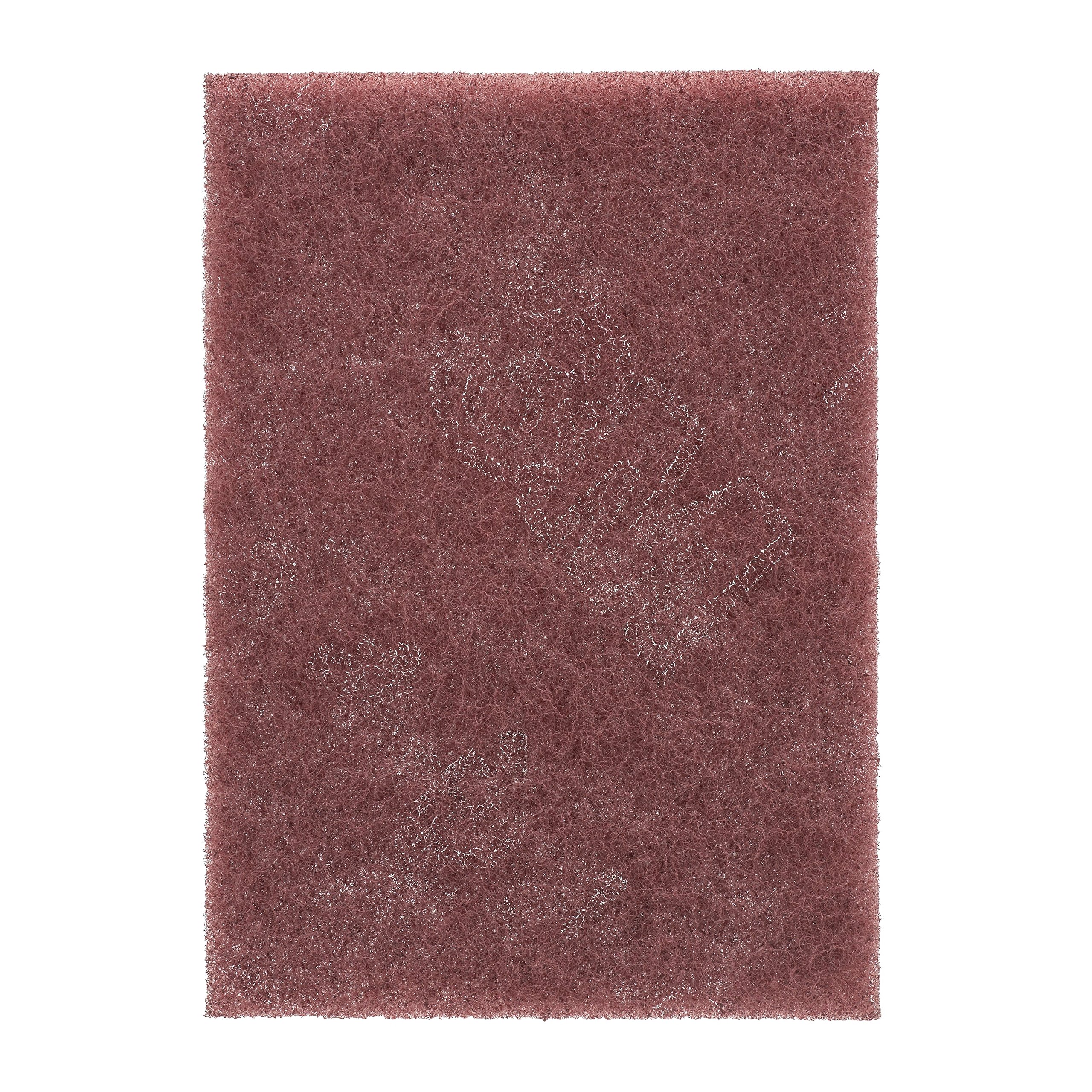 3M Scotch-Brite Handpad 7447 – General purpose alternative to sandpaper and steel wool – 158 x 224 mm, very fine, maroon - 1x 20 pads