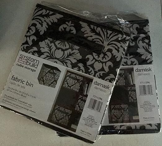 Amazon Com System Build Cube Storage Damask Pattern Fabric Bins