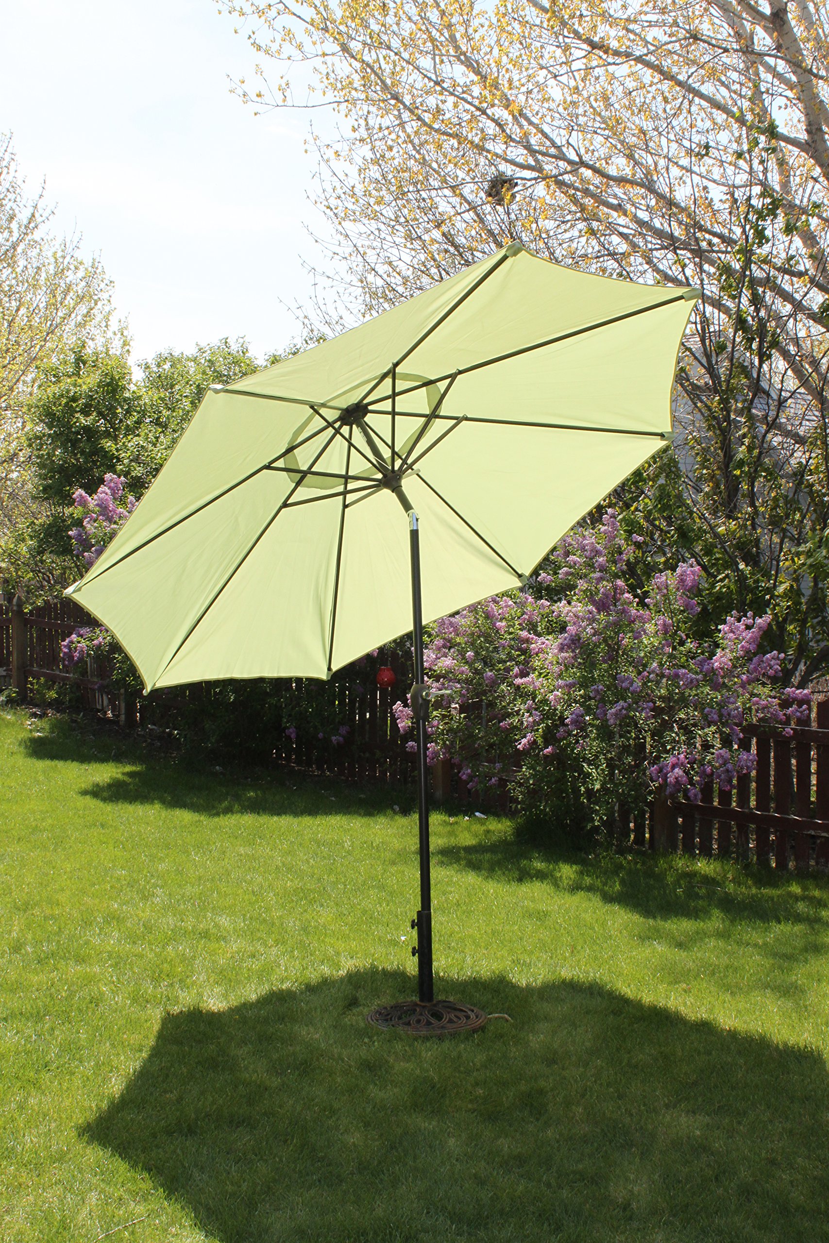 Pebble Lane Living LIMEUMB9 Patio Umbrella, Bronze Aluminum Frame with