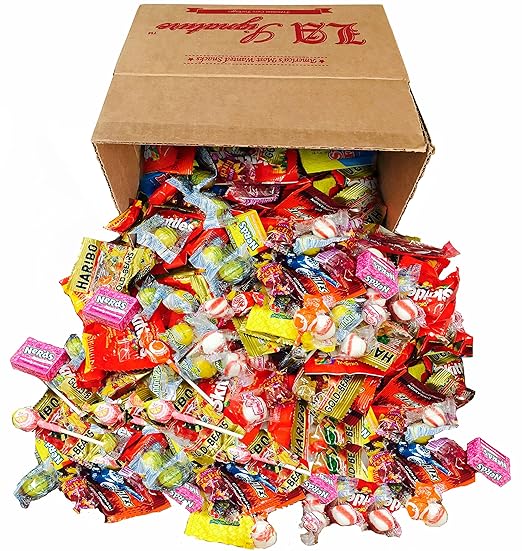 Assorted Classic Candy - Huge PARTY MIX Bulk BOX! net weight 100 oz/6.25 LB (Party Mix, 6.25lbs) Includes Skittles, Starbursts, Jolly Rancher, Dubble Bubble, Twizzlers, more!