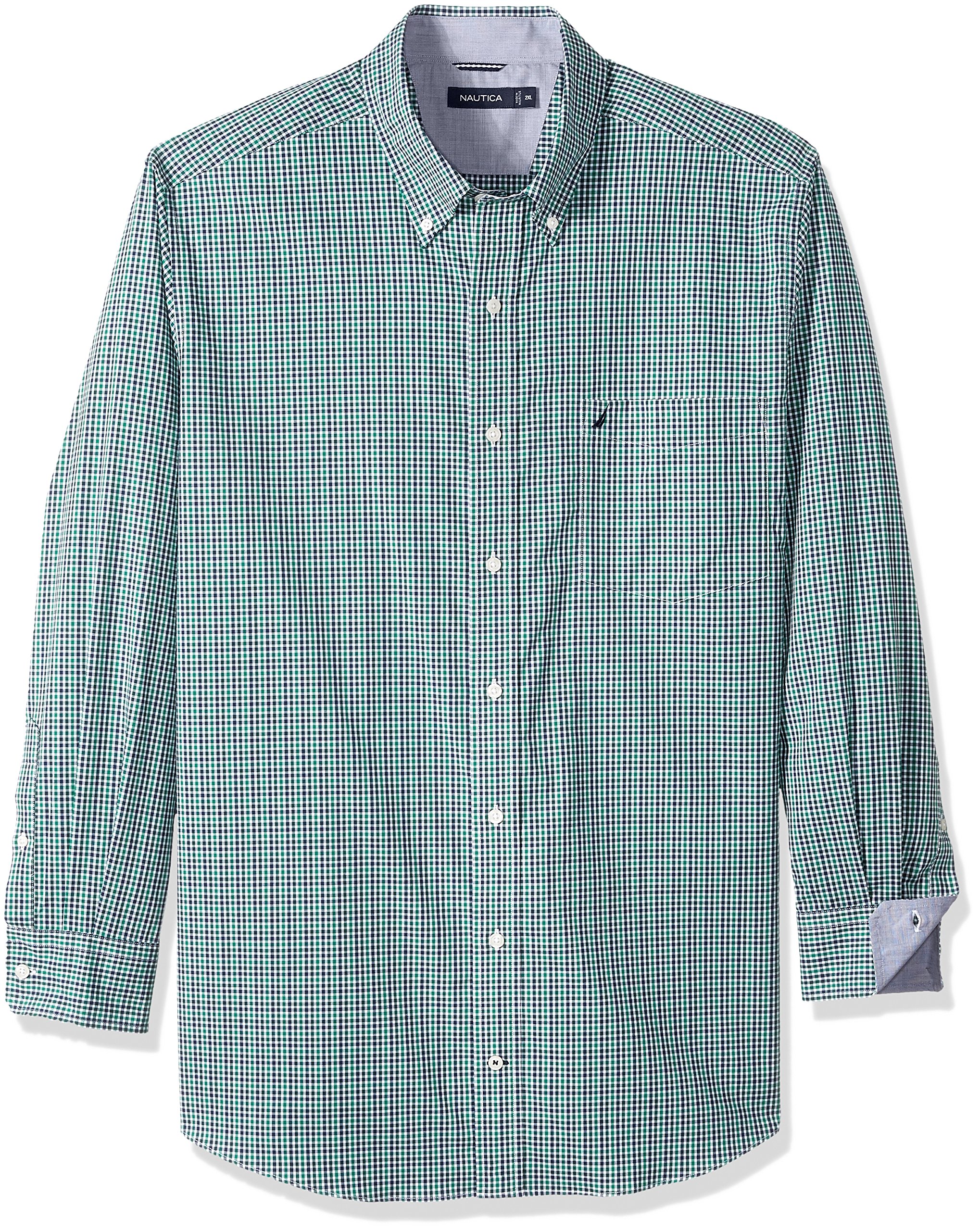 Nautica Men's Long Sleeve Check Plaid Button Down Shirt Nautical Fashions