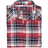 Lucky Brand Men's Santa Fe Western Long Sleeve Shirt (M, Red/Navy/White)