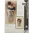 Dimensions Woman with Rose Counted Cross Stitch Kit, 14 Count Beige Aida, 7'' x 14''