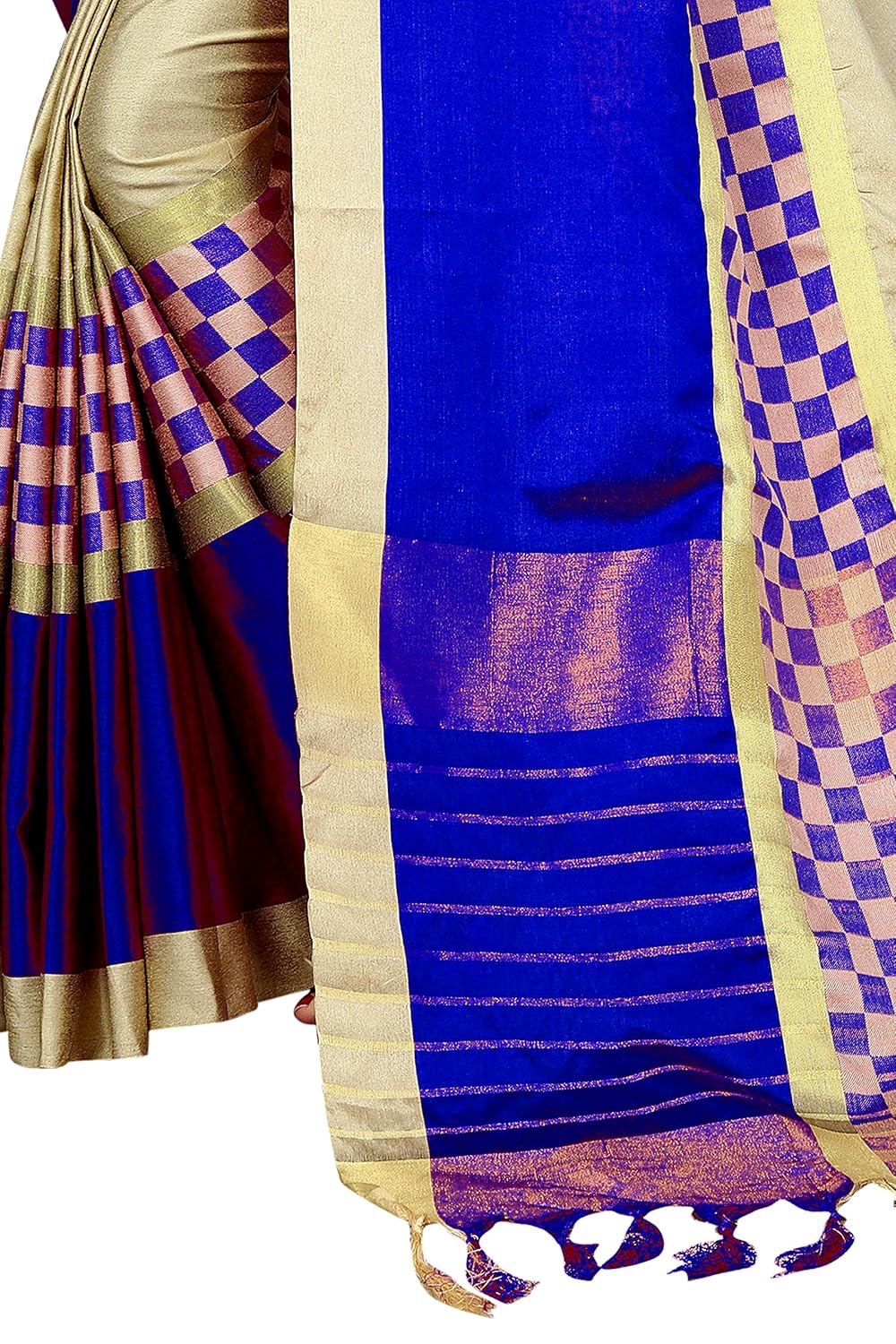 perfectblue cotton saree with blouse piece