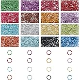 DADIFEN 7200pcs Colored Jump Rings 16 Colors Aluminum Open Jump Rings for Jewelry Making 6mm O Ring Connectors Jewelry DIY Chainmail Necklaces Bracelet