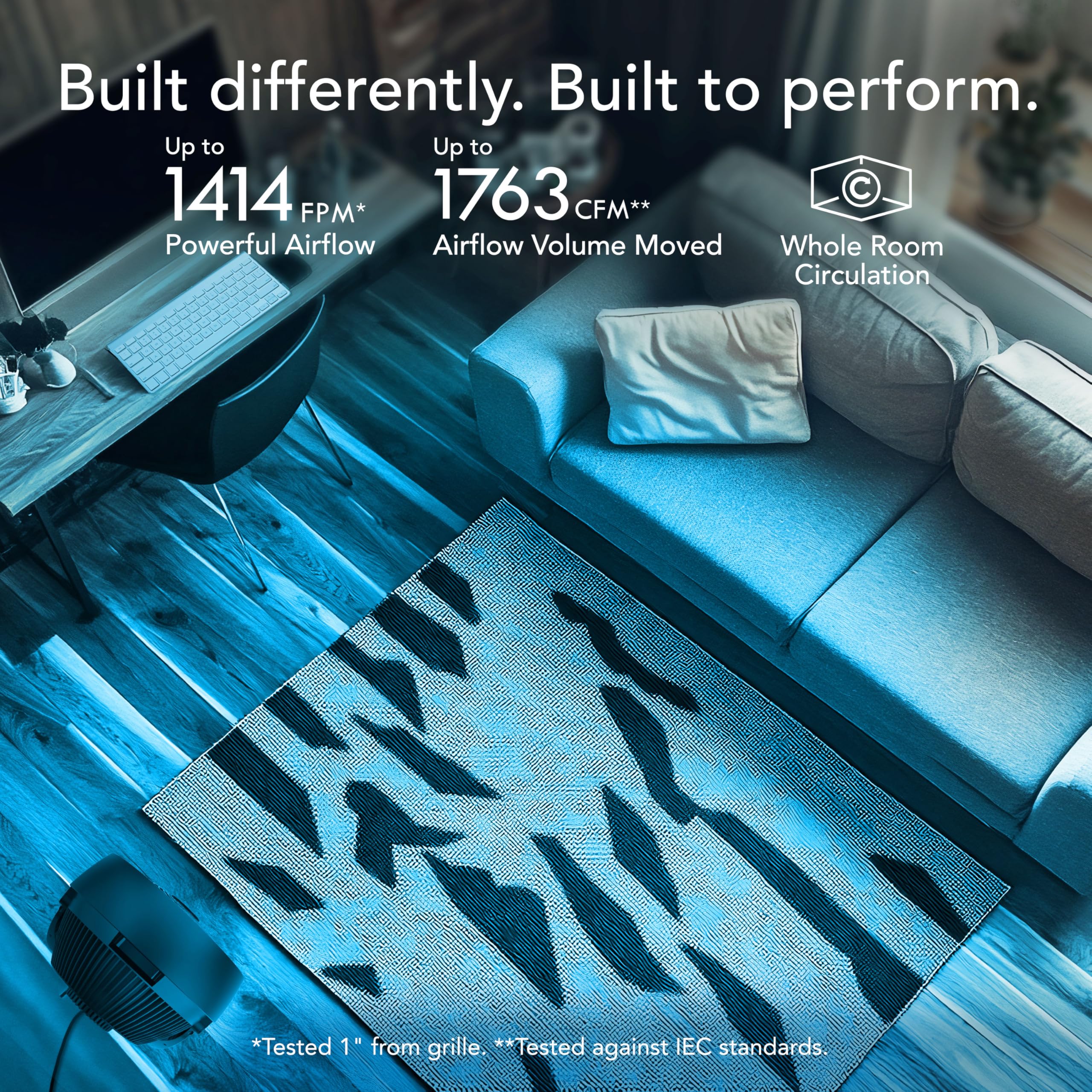 Vornado 753 OSC Whole Room Air Circulator Fan with Oscillation, Included Remote, Auto Mode, Aromatherapy with Included Scent Pads, 3 Speeds, Easy-Clean Removable Grille, Powerful Airflow, Black