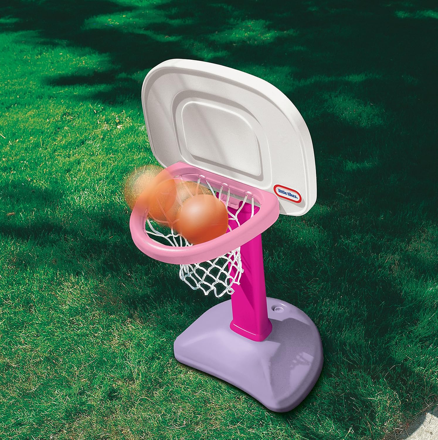 little tikes pink basketball goal