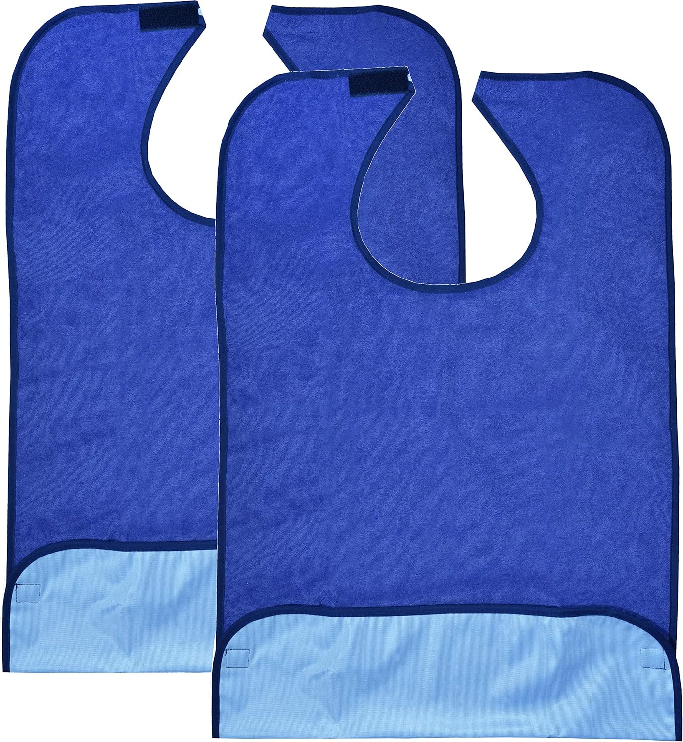 2 Pack Adult Bibs Reusable and Washable Cotton Terry