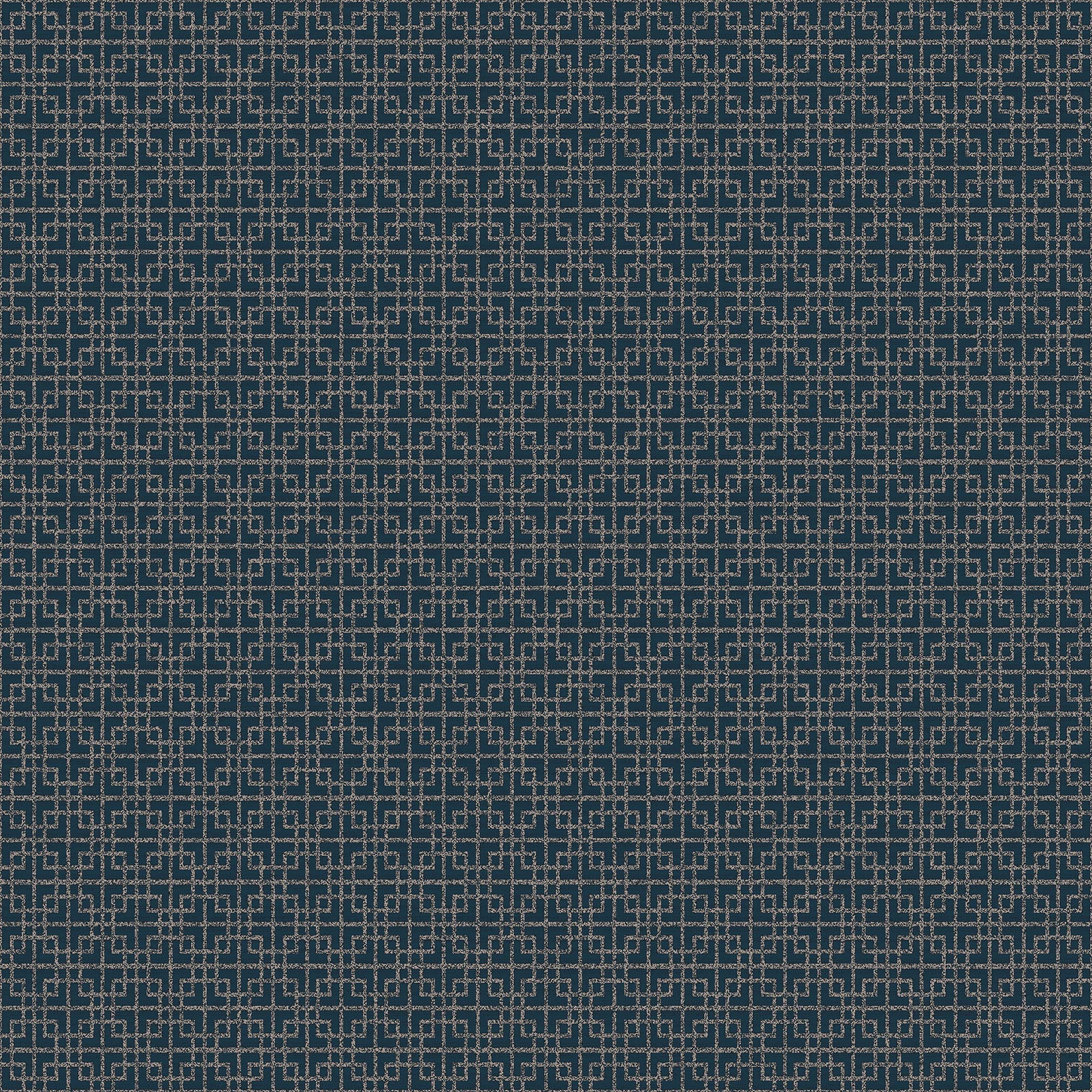 Galerie G56600 TexStyle Collection, Greek Key Design Wallpaper, Navy, 10m x 53cm