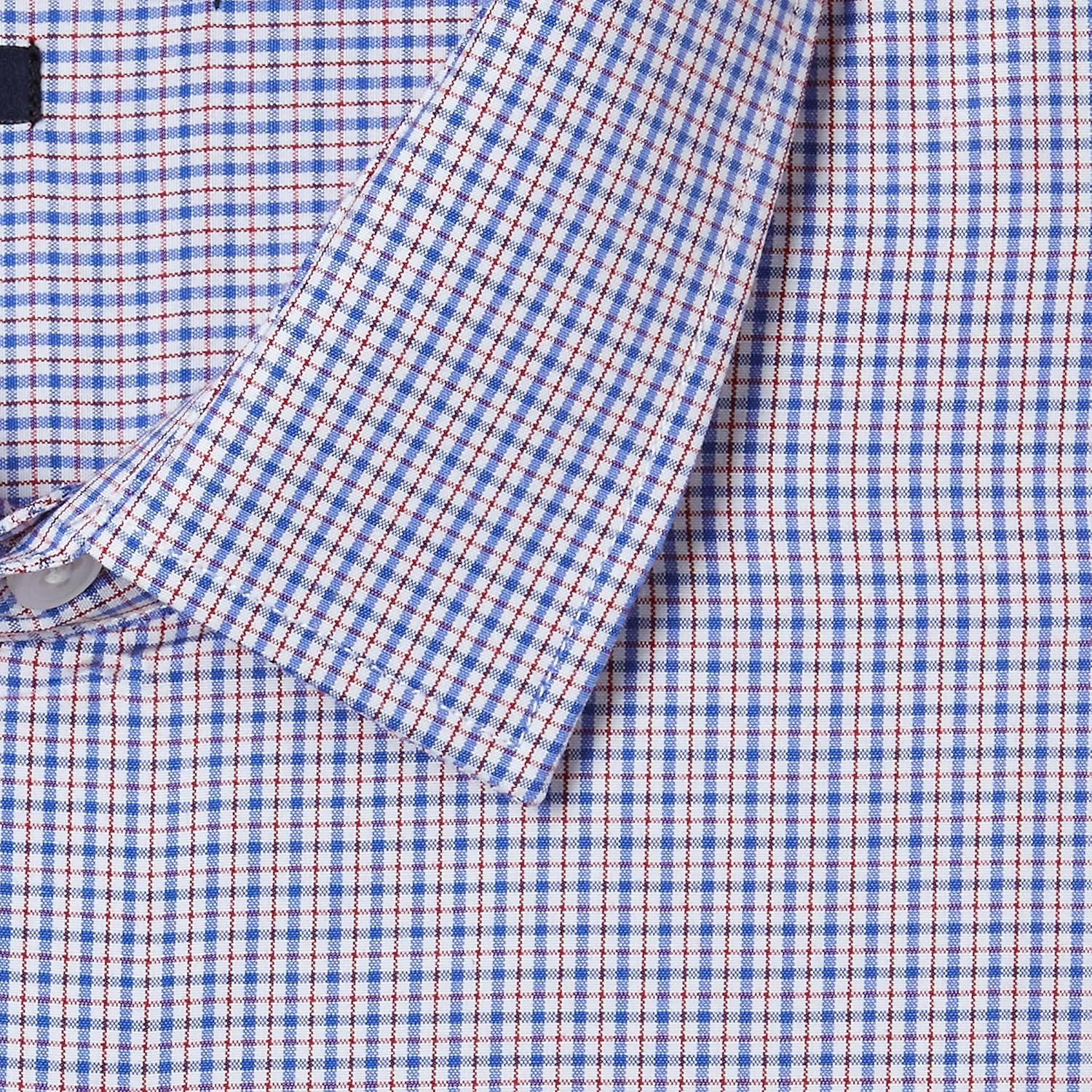 peter england men's checkered slim fit formal shirt