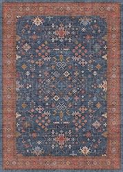 Boho Navy Blue 10x14 Area Rug for Living