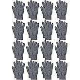 Glooarm 16 Pairs Winter Gloves for Men Women Knit Stretchy Warm Adult Magic Gloves Bulk Pack