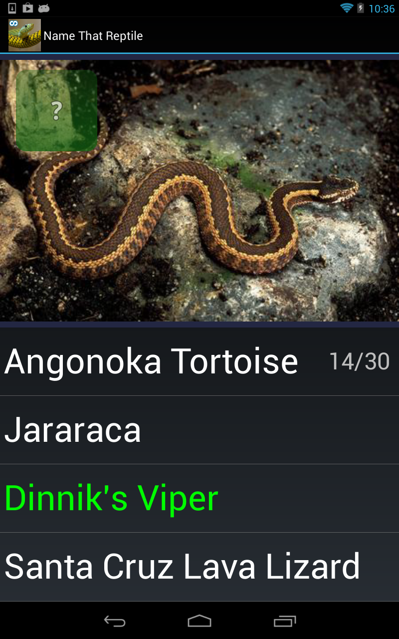 Reptile Species Trivia QuizAmazon.co.ukAppstore for Android
