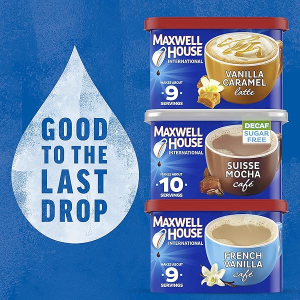 MAXWELL HOUSE INTERNATIONAL VANILLA CARAMEL LATTE MIX, 8.7 OZ, 4-PACK
