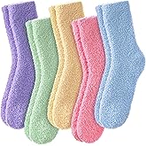 POEATEZO Womens Fuzzy Socks Cozy Fluffy Winter Cabin Slipper Warm Soft Microfiber Plush Home Sleeping Socks