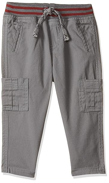 Baby Boys Straight Regular Fit Cotton Trousers