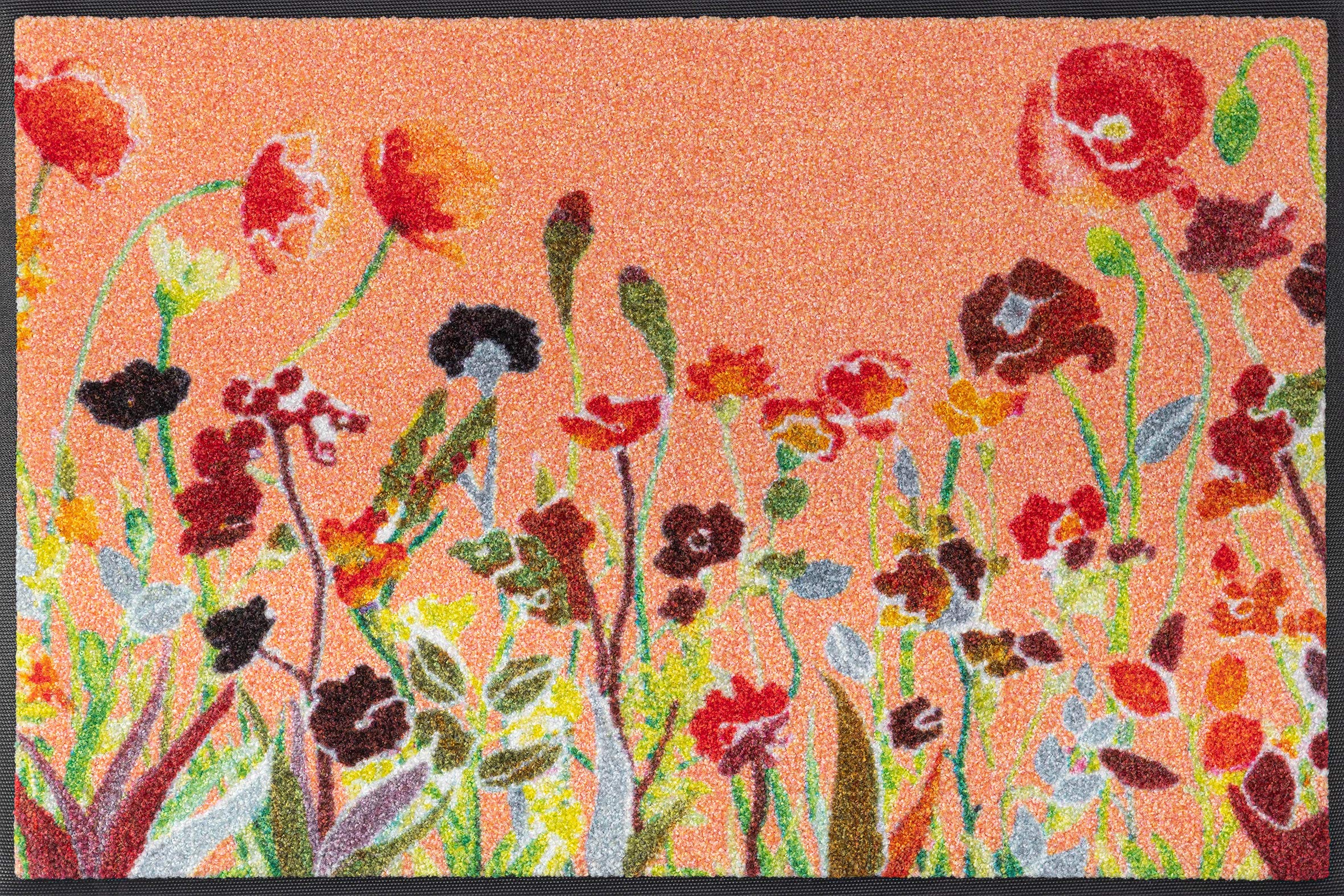 Wash + Dry Wildflowers Doormat Polyamide Orange 50 x 75 cm