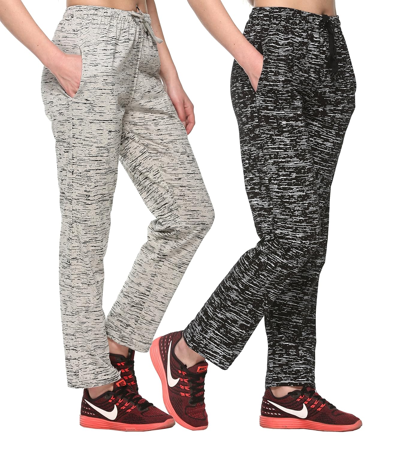shaun women's cotton track pants (pack of 2)