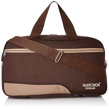 Kuber Industries Canvas 51 cms Brown Travel Duffle (TRAVELDUFFLE0004)