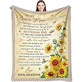 puekrtoa Bonus Mom/Stepmom Gift, Gifts for Bonus Mom/Stepmom from Daughter, Best Bonus Moms Birthday Retirement Gift Throw Blanket 60x50 Inch