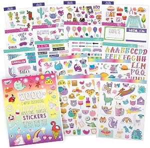 Style.Lab Sticker-Buch Mit 2000+ Aufklebern – Für Kinder, Scrapbooking & Basteln
