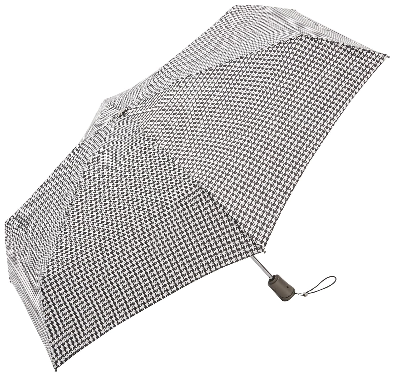 ブラック Line 折り畳み傘 Titan 自動開閉 B01bhu68ru P47 千鳥格子 ブラック 四つ折り56cm Totes トーツ 自動開閉式折りたたみ傘 人気