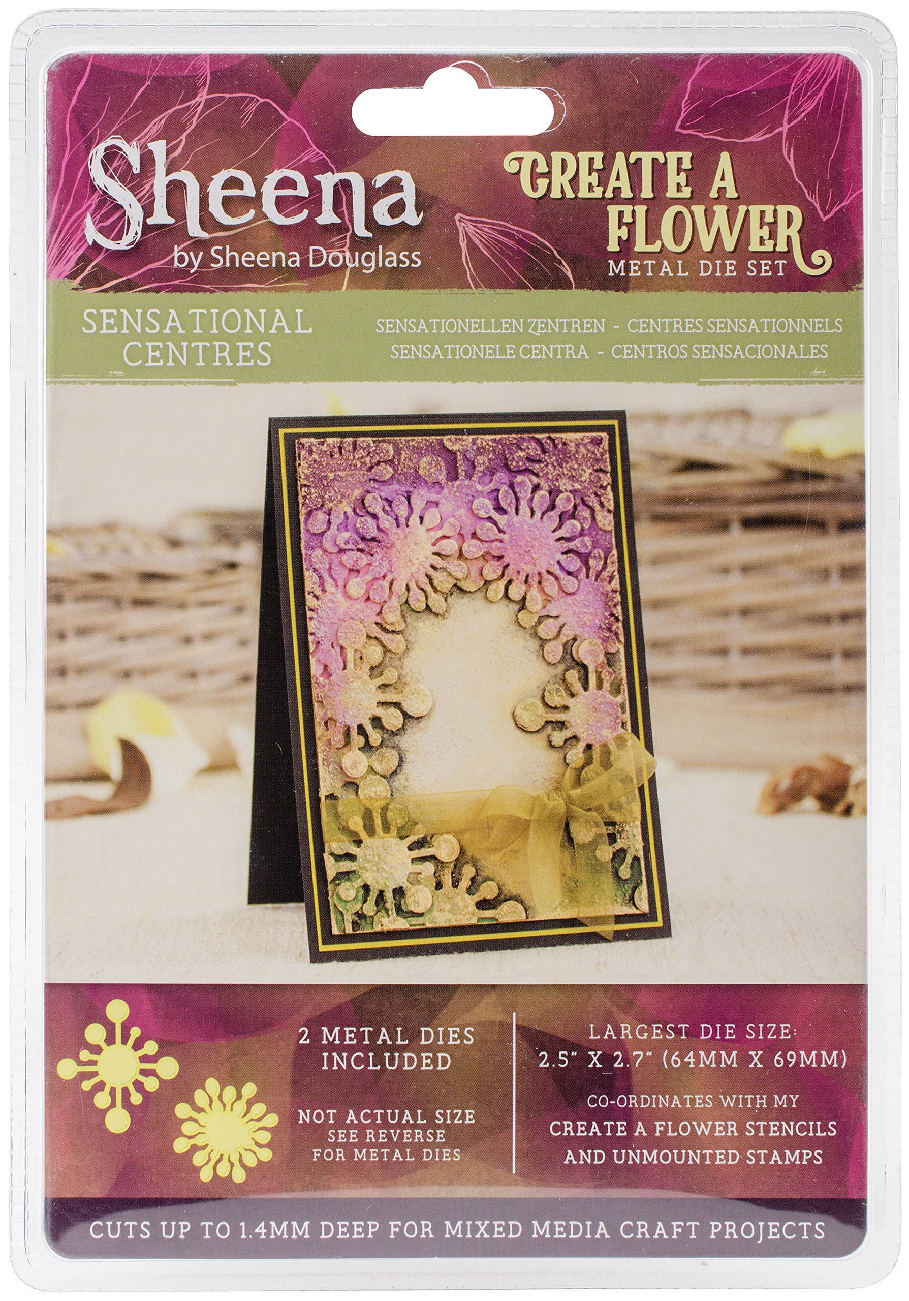 Sheena Douglass Create a Flower Die-Sensational Centres, Metal, Silver, 13.8 x 19.4 x 0.5 cm