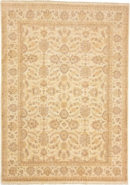 Carpetfine Ziegler Teppich 246x350 Beige Handgeknupft Floral