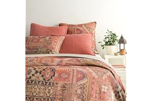 Pine Cone Hill Anatolia Linen Duvet Cover, King Size, Yellow/Orange/Brown Graphic Pattern