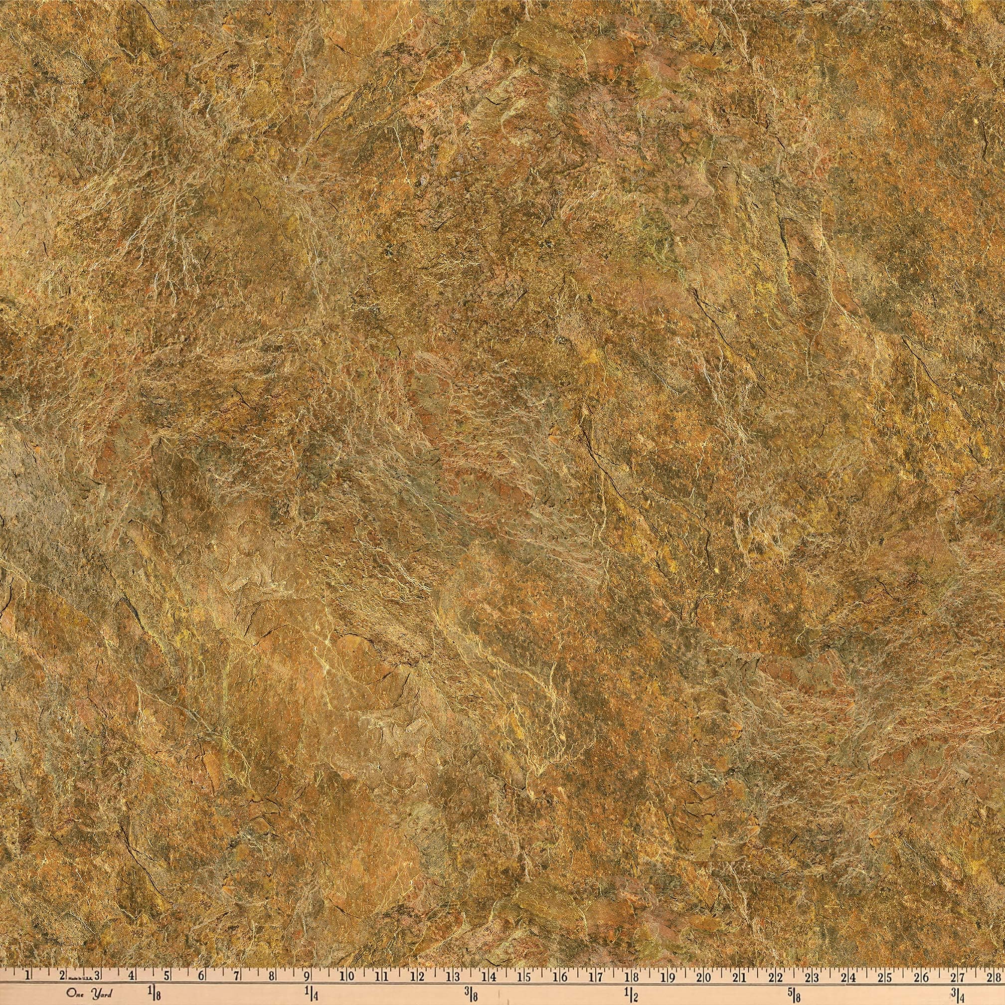 Northcott Faithful Friends Veined Marble Ochre Fabric by the Yard