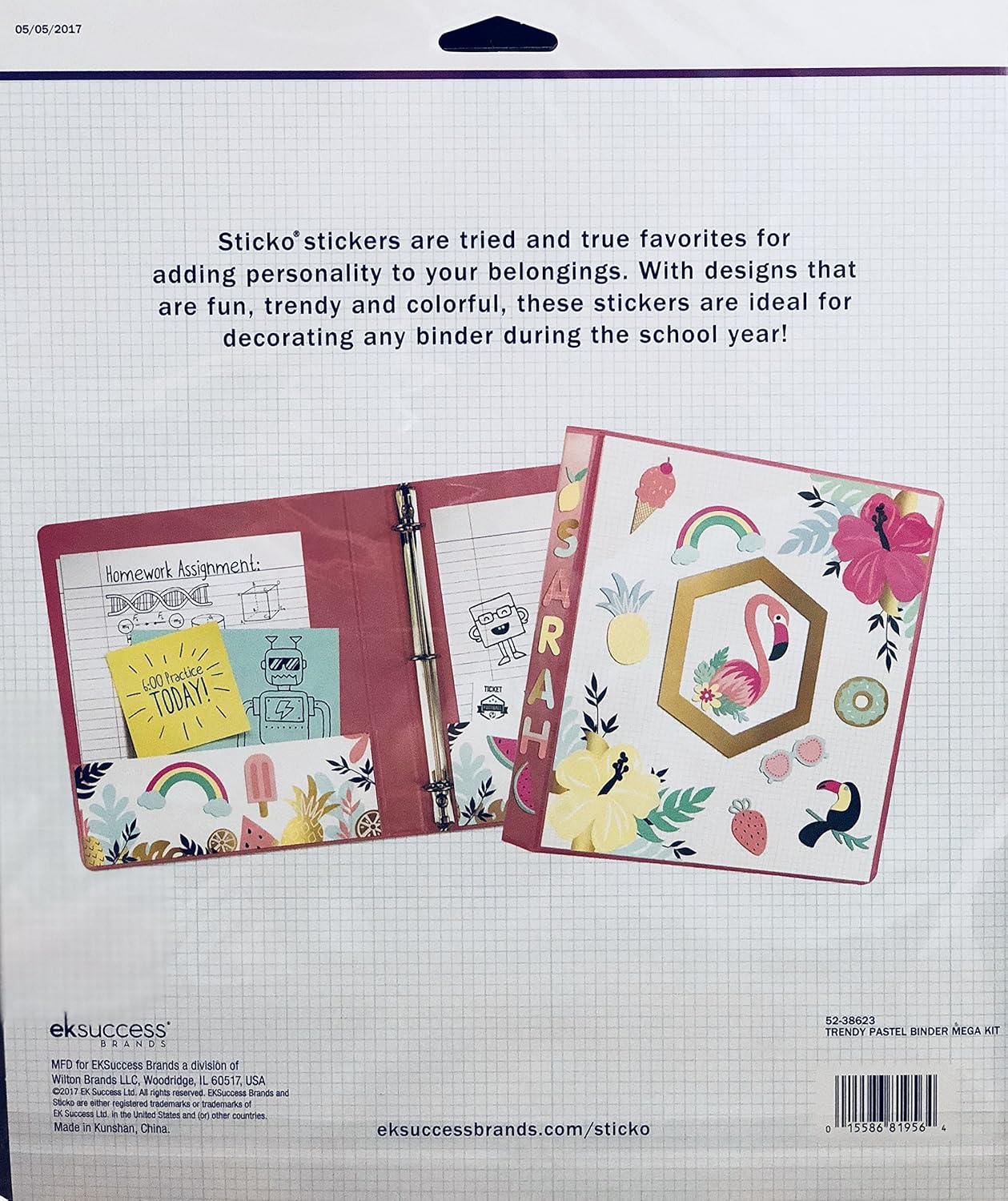 Amazon Com Sticko Decorate Your Binder 148 Pieces Includes 2