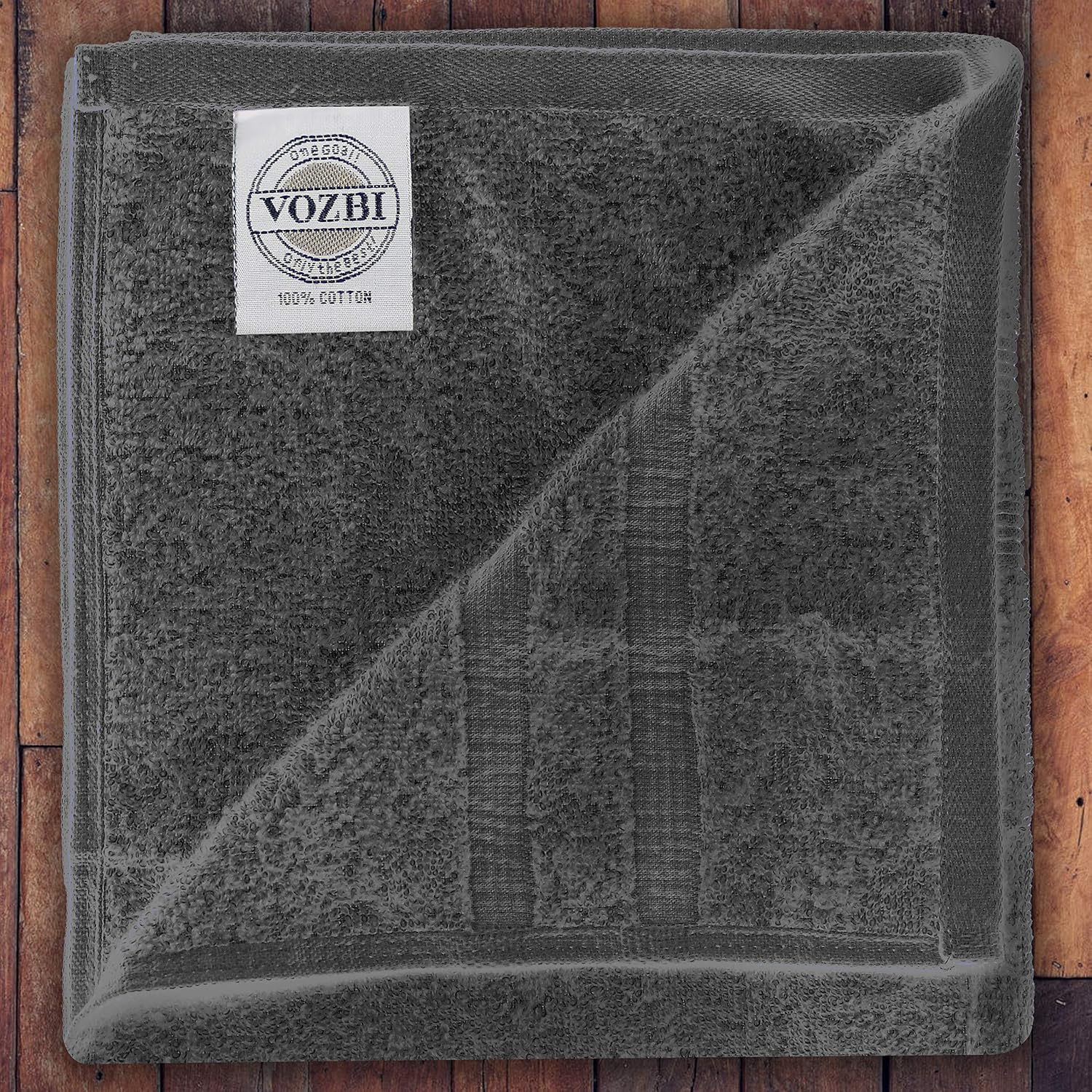 Vozbi Hand Towels 50 x 85 cm (6-Pack), Grey - Image 4