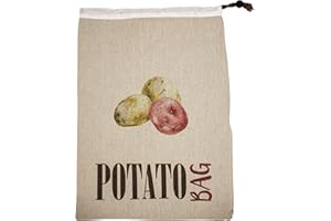 Danesco Manufacturing 6123356LN Potato Storage Bag, Cream, Size: 8 Ã— 10