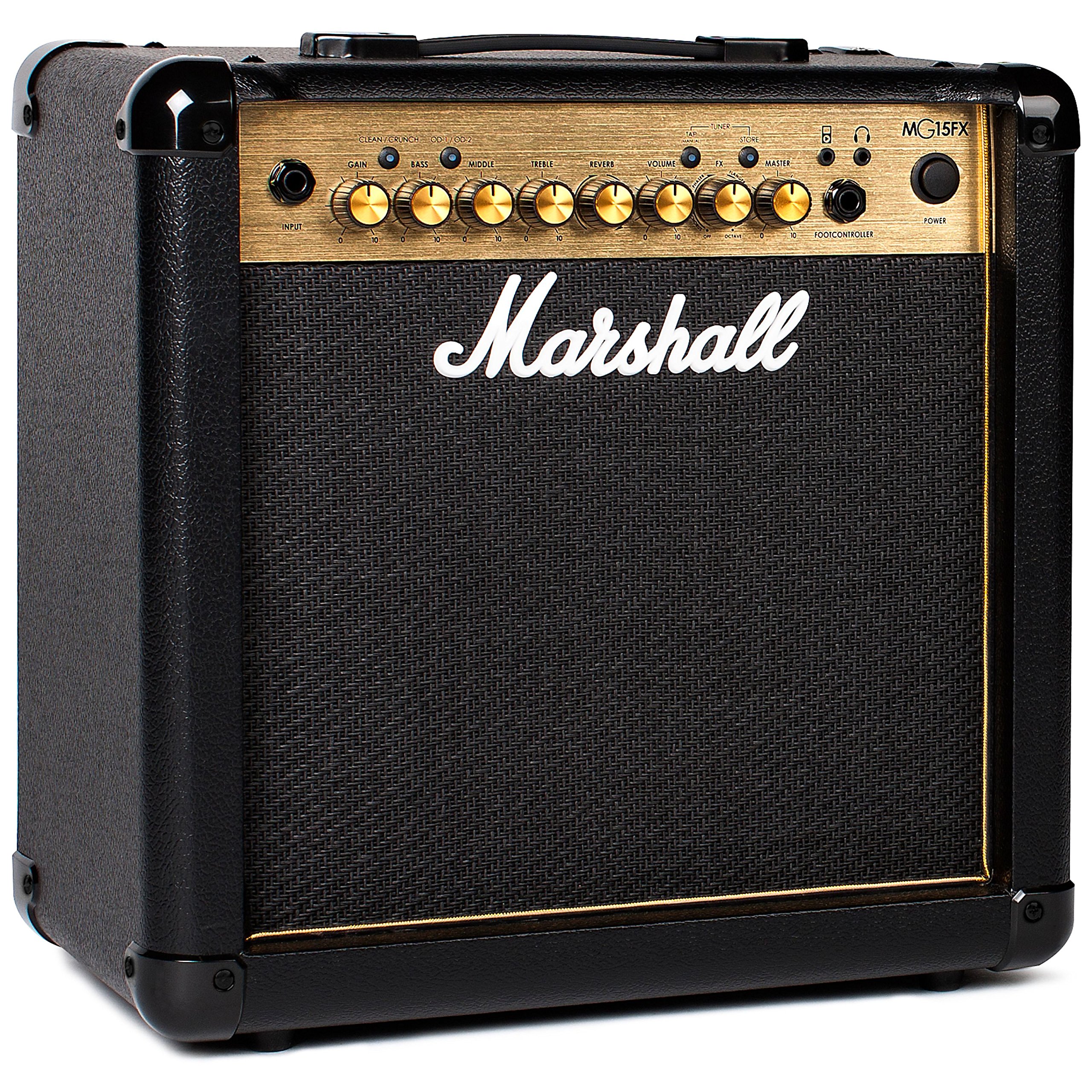Marshall MG15GFX Guitar Combo Amplifer with Built-in FX, Practice Amp Suitable for Electric Guitar - Black and Gold