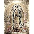 Our Lady Of Guadalupe Body Portrait Roses (12"x16") Gold Foil - Religious Wall Art Laminated Print Unframed Poster Home Decoration Arte Diseño Piezas Maestras