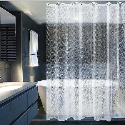 Shower Curtains Etersky 3d Semi Transparent Shower Curtain Liner