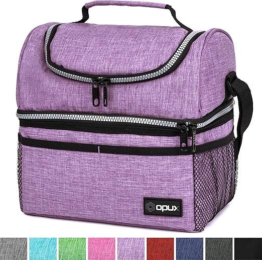 dual compartment lunch tote