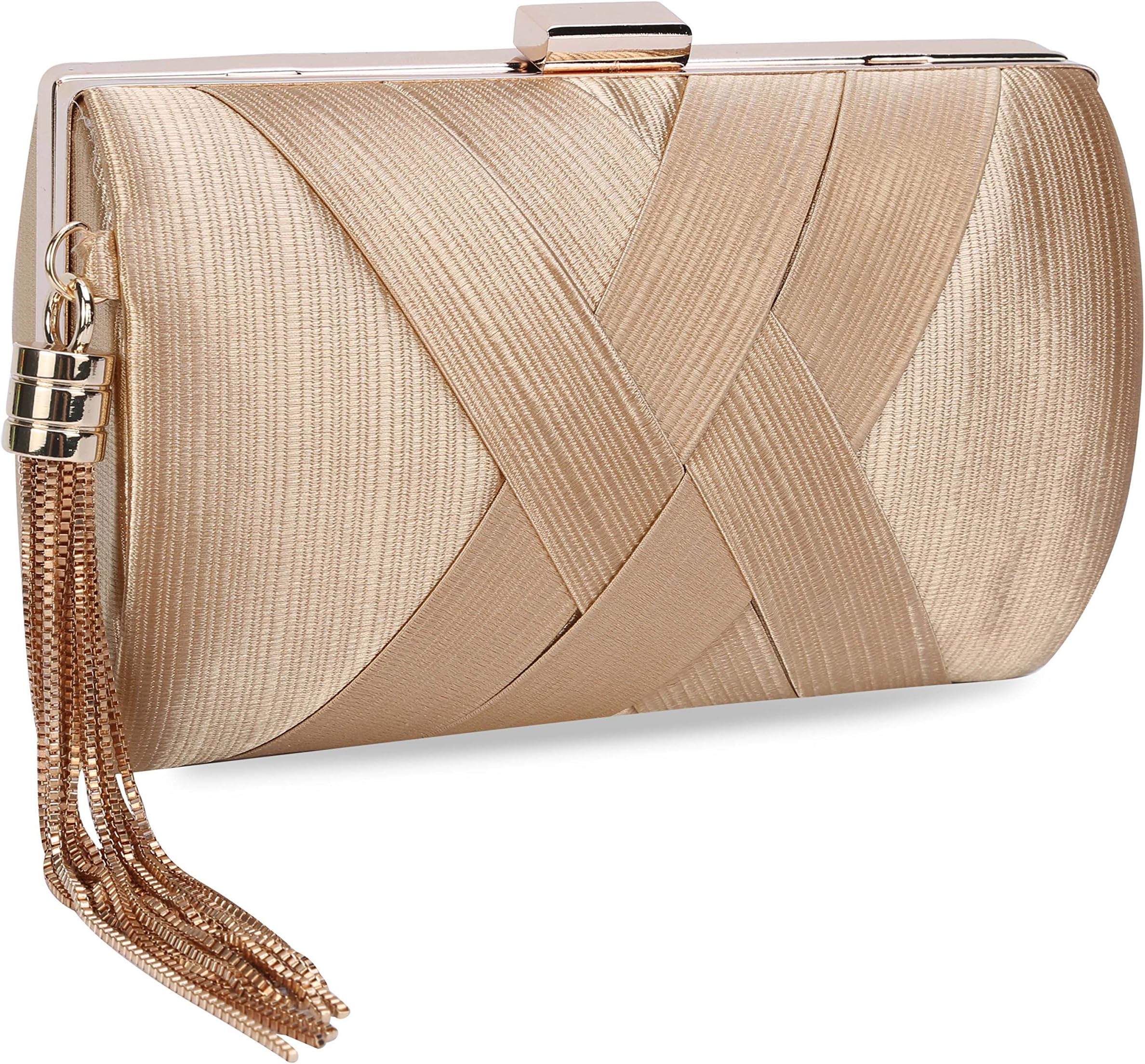 Women's Elegant Tassel Pendant Silk Evening Party Clutch Bags Bridal Wedding Purse