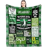 Punofell Unique Golf Gifts for Men Women - Funny Golf Gifts - Best Valentine Golfing Gifts - Top Golf Gift for Him- Golf Stuff- Mens Golf Gifts Ideas - Golf Themed Gifts Blanket 50" x 60"