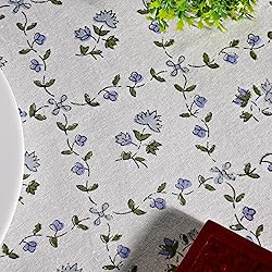 Ridhi Powder Blue 100% Cotton Round 60 Tablecloth