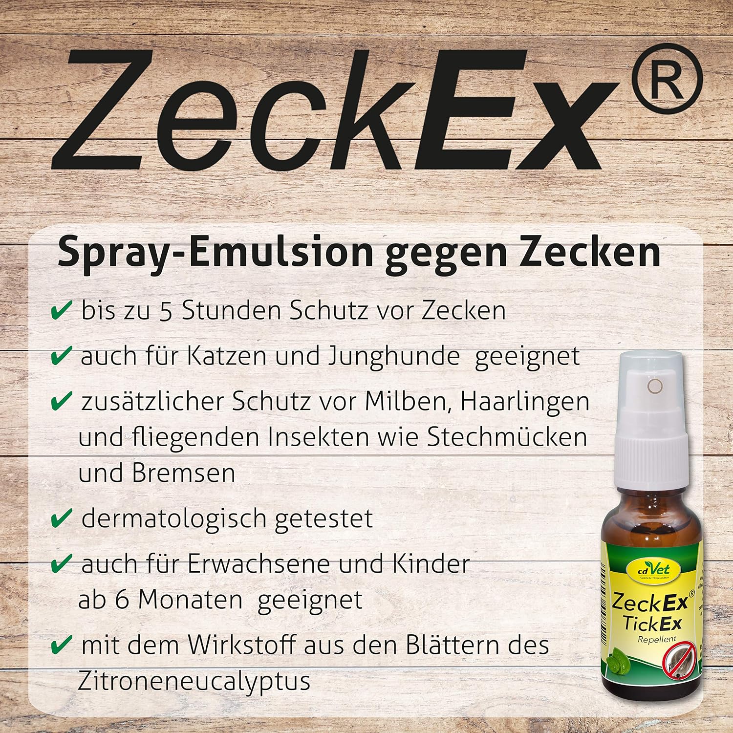 cdVet Naturprodukte TickEx 50 ml, Dog & cat & horse, against ticks, defensive spray with long-term effect - Image 3