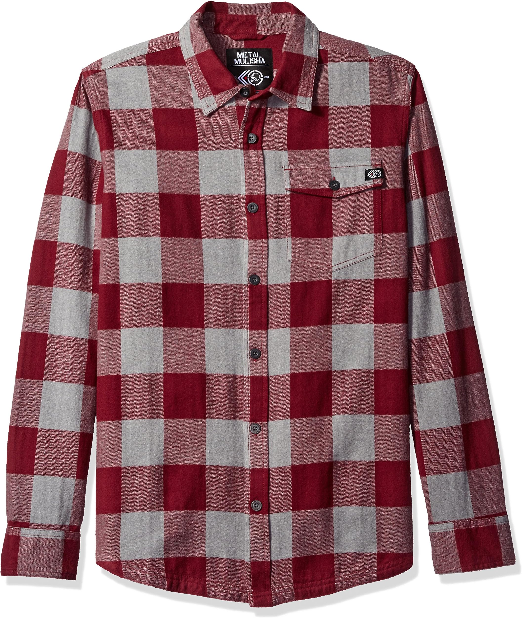 Metal Mulisha Men's Plus Size Explicit Plaid Flannel Shirt